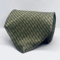 Olive Green Chevron Texture Silk Tie Tie