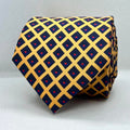 Luxury Gold Geometric Diamond Silk Tie