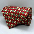 Red Base Daimond Broad Silk Tie