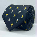 Navy Floral Minimal Polyester Tie