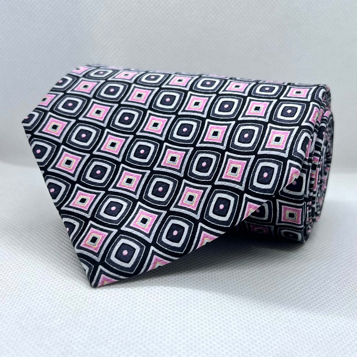 Pink Medallion Broad Silk Tie
