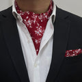 Red Floral Cravat and Pocket Square