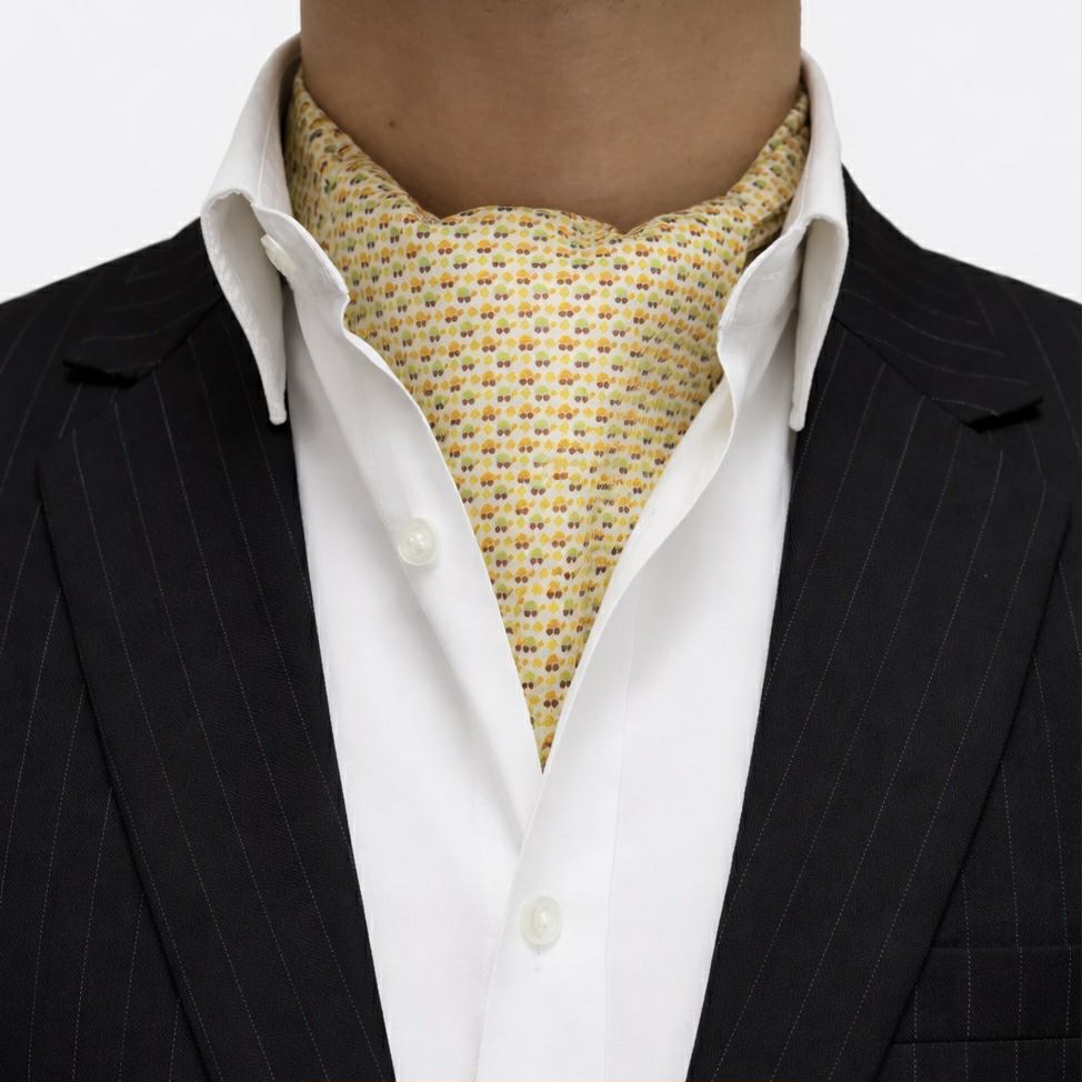 White “Confetti Dot” Cravat