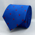 Bright Blue Red Microfiber Tie