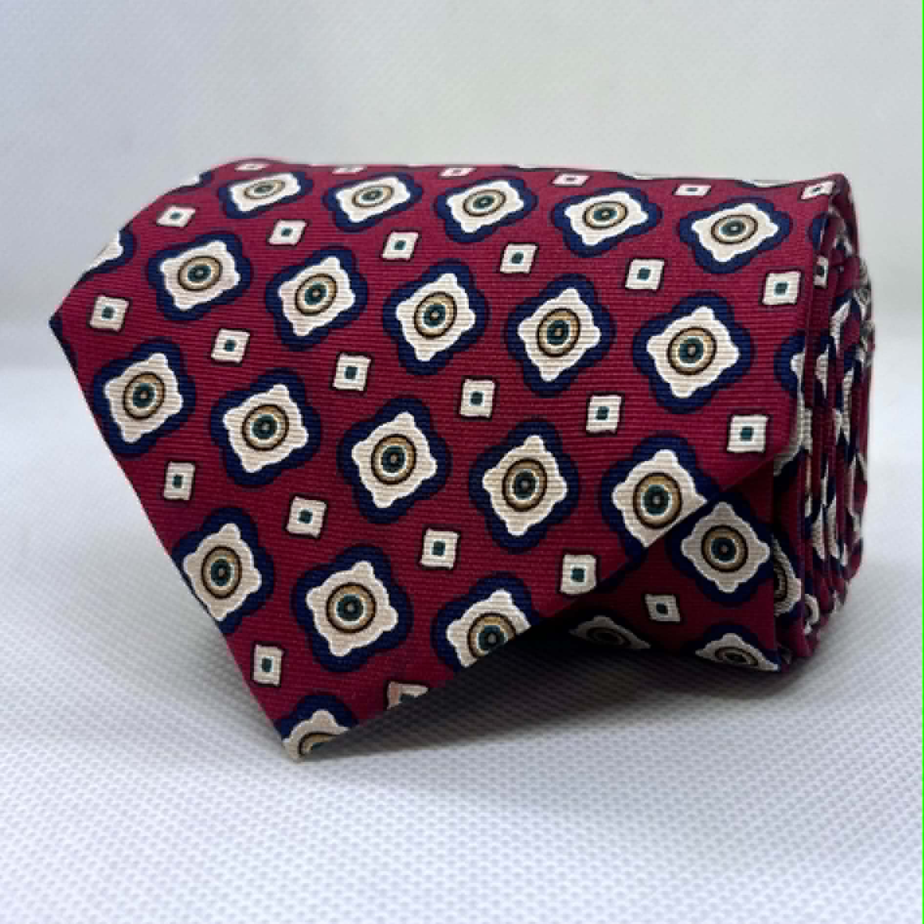 Imperial Burgundy Medallion Silk Tie