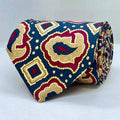 Royal Sapphire Magenta Medallion Silk Broad Tie