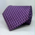 Purple Base Geometric Broad Silk Tie