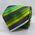 Emerald Green Charcoal Stripe Polyester Tie