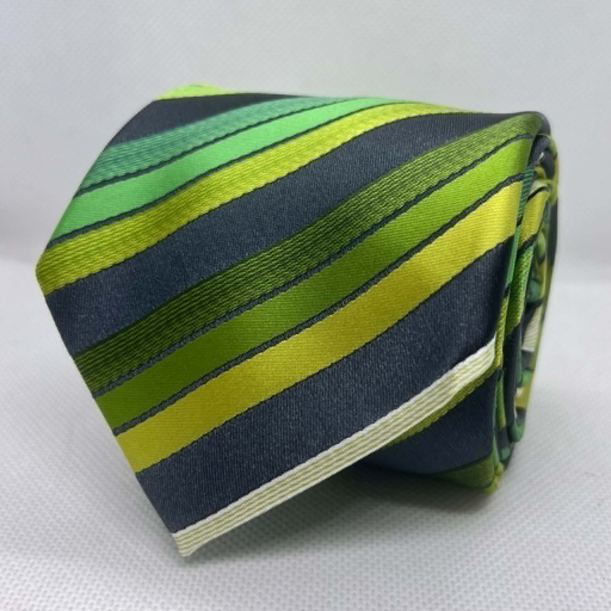 Emerald Green Charcoal Stripe Polyester Tie