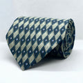 Sage Diamond Grid Silk Broad Tie