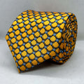Yellow and Blue Dancing Crab Silk Tie