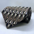 Charcoal Geometric Silk Broad Tie