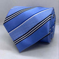 Skyline Blue Executive Stripe Polyester Tie