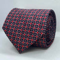 Black & Red Geometric Pattern Polyester Tie