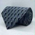 Charcoal Grey Abstract Check Broad Silk Tie