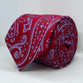 Red Paisley Pattern Silk Tie