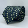 Navy Tie with Olive Polka Polyester Tie