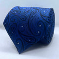Midnight Regal Paisley Silk Broad Tie