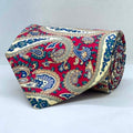 Ruby Sapphire Heritage Paisley Silk Broad Necktie