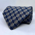 Indigo Mosaic Check Silk Broad Tie