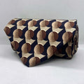 Black Base Brown Broad Silk Tie