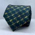 Emerald Yellow Design Polyester Tie