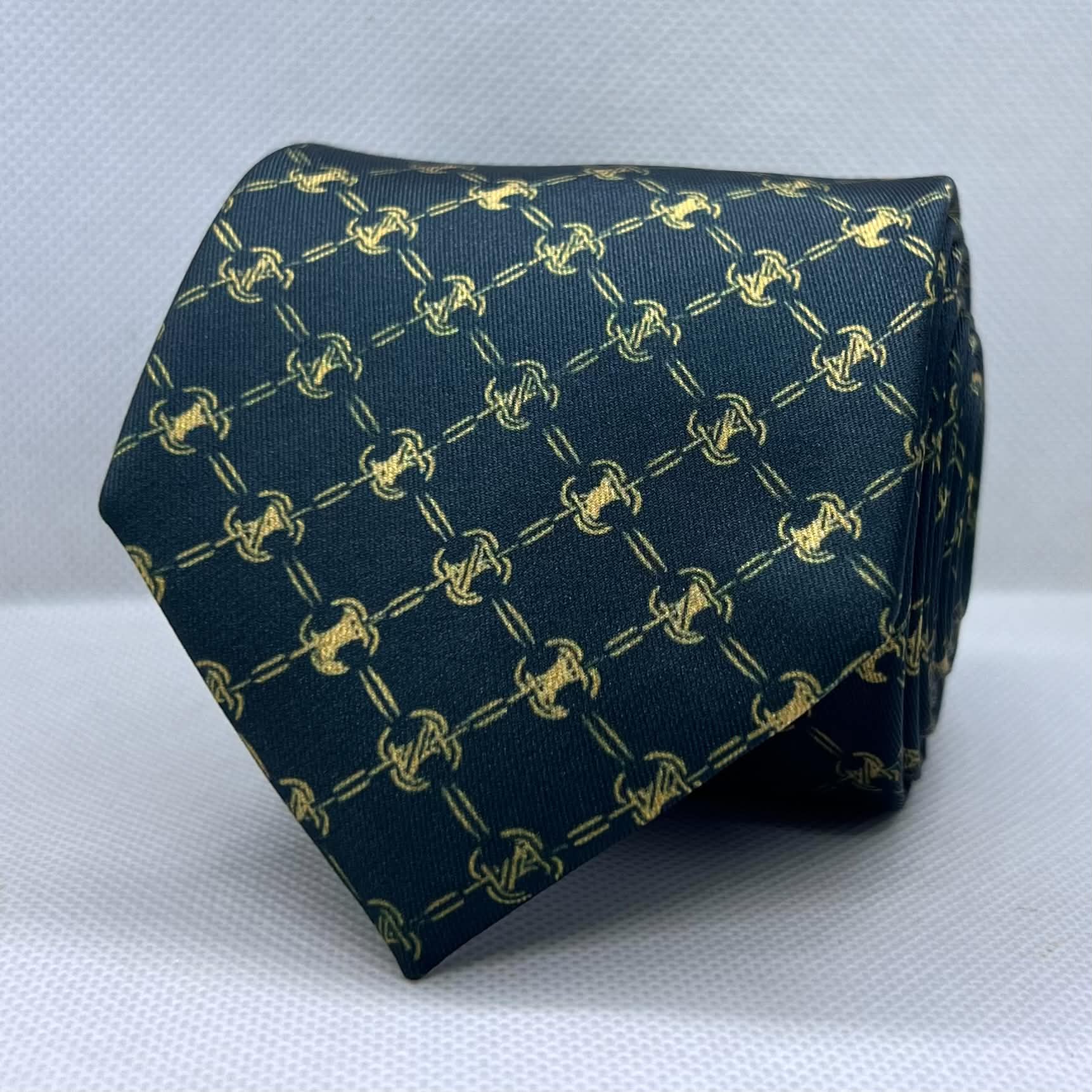 Emerald Yellow Design Polyester Tie