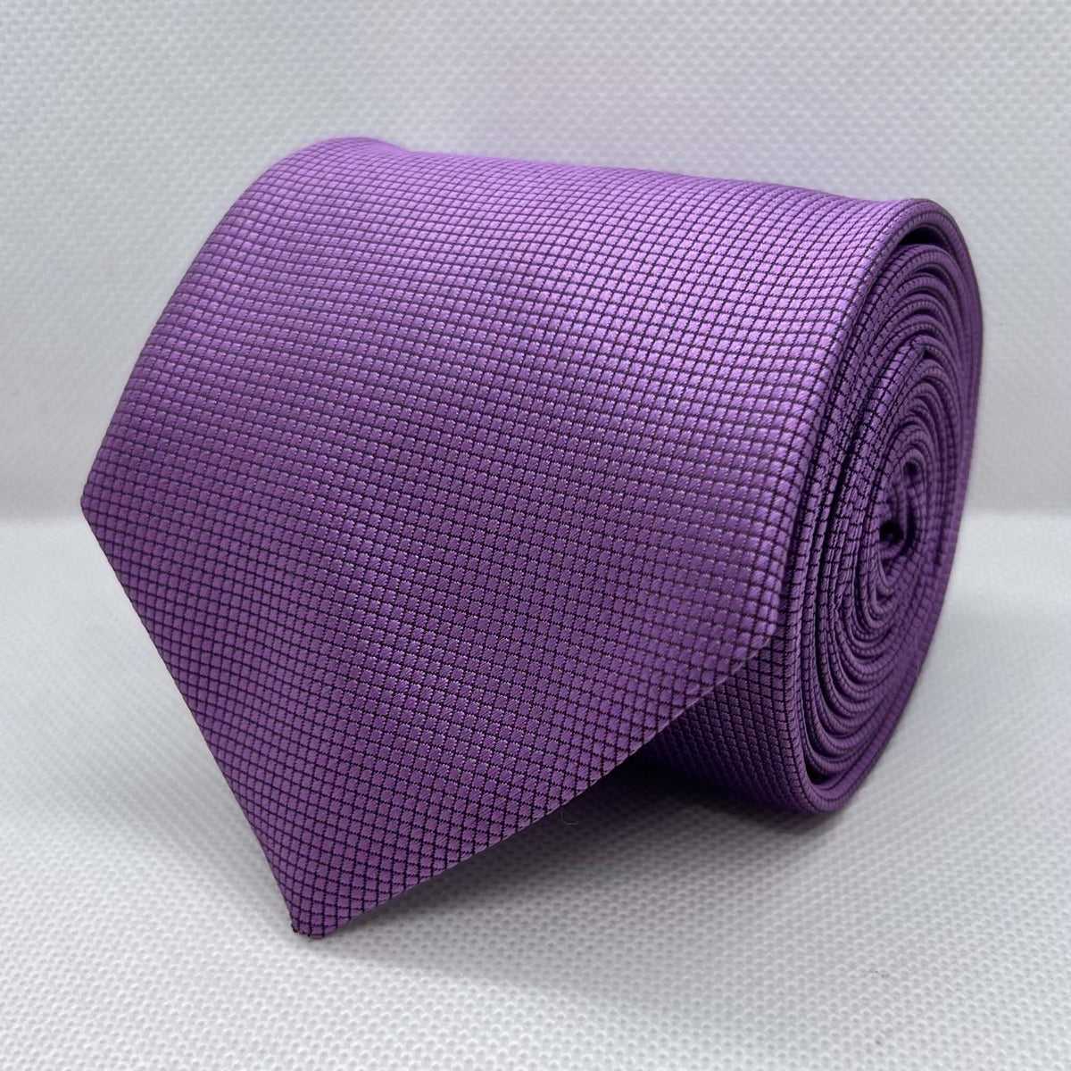 Solid Purple Polyester Tie