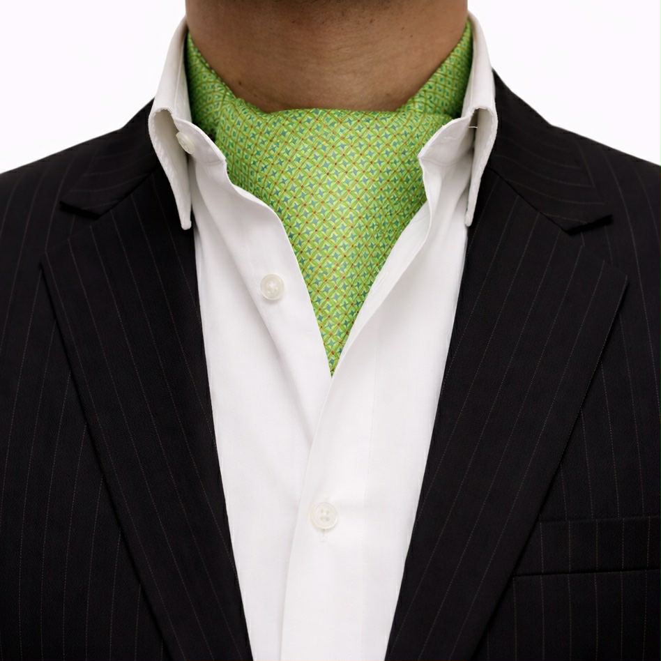 Lime Green Geometric Cravat
