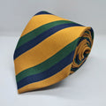 100% Polyester Orange, Blue and Green Stripes Tie