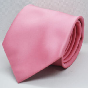 100% Polyester Pink Solid Broad Tie